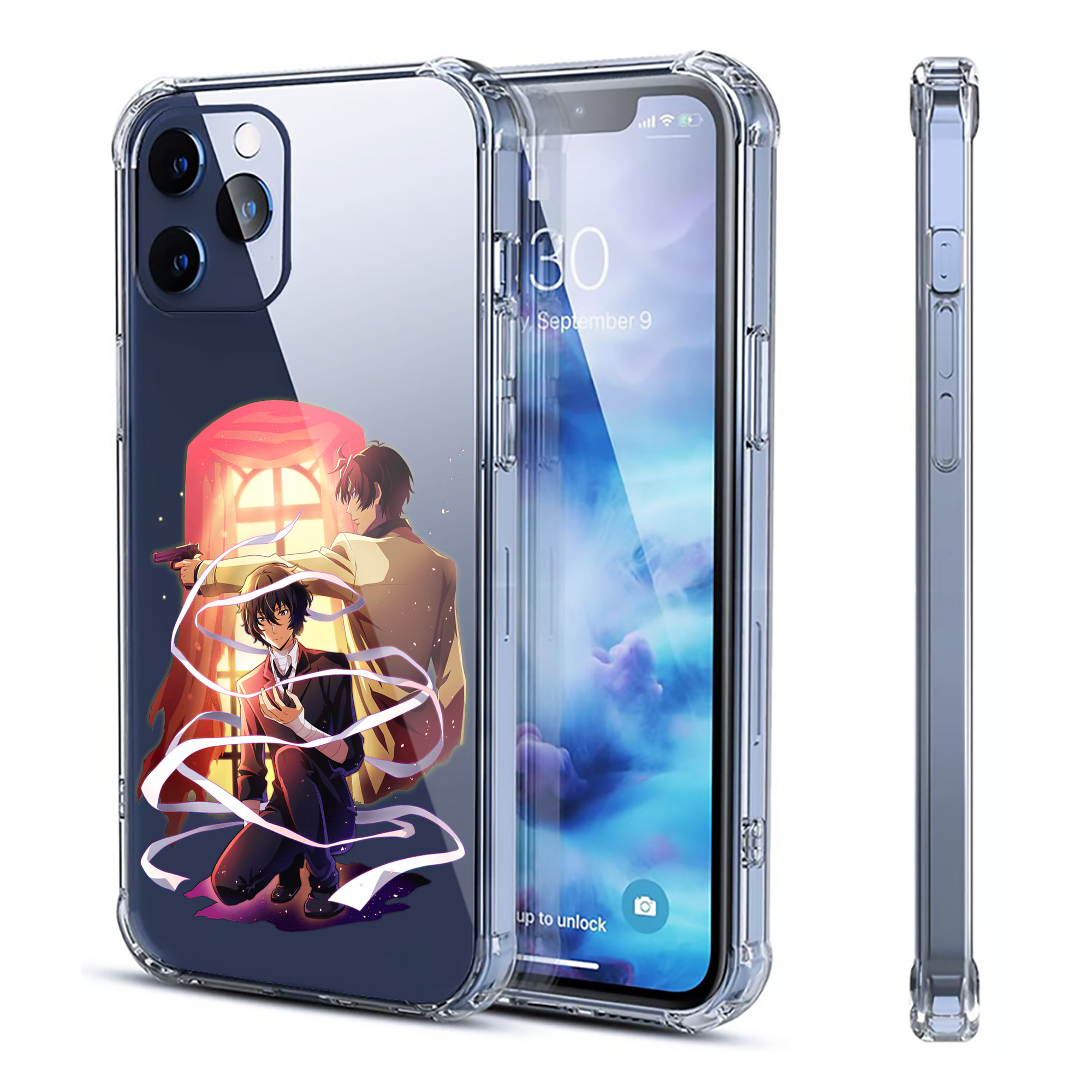 （画像用） 文豪ストレイドッグス Bungo Stray Dogs 【iPhone 12シリーズ対応】透明スマホケース（クリアソフトケース）